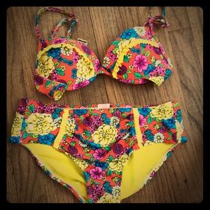 Xhilaration High waisted Floral Bikini